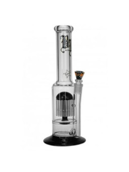 Bong 'Black Leaf' cu 24x Perculatoare Clear H-380mm