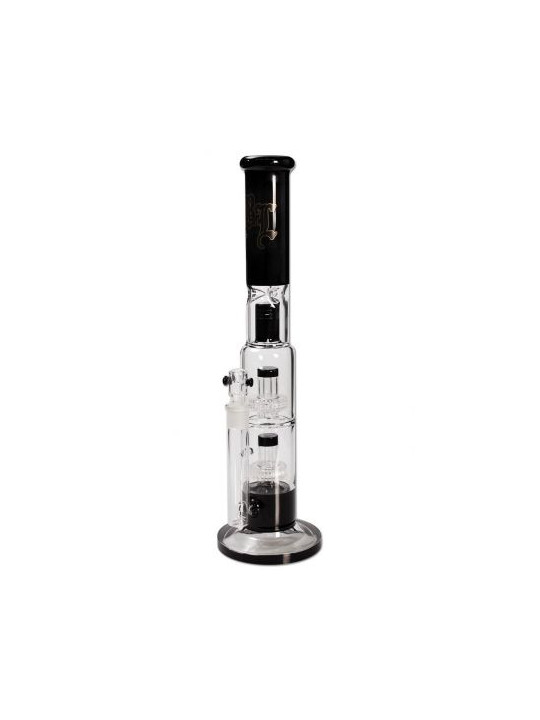Bong 'Black Leaf' Drum Percolator Black cu Gheata H-460mm