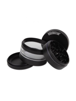 Grinder 'Kannastor' Solid Black cu Geam - 4Part Ø-63mm