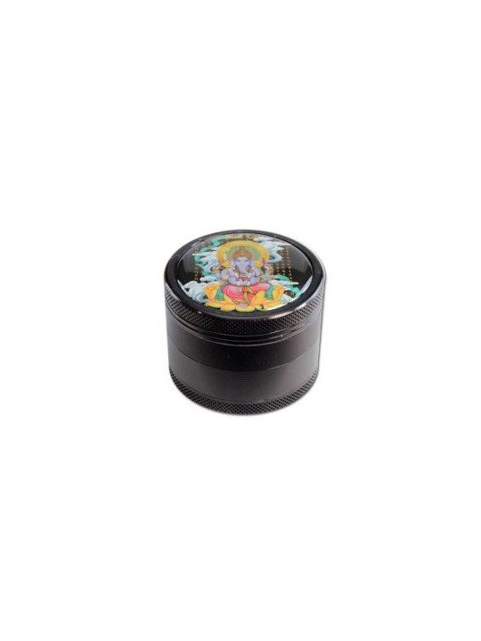 Grinder 'Black Leaf' Ganesha - 4Part Ø-50mm