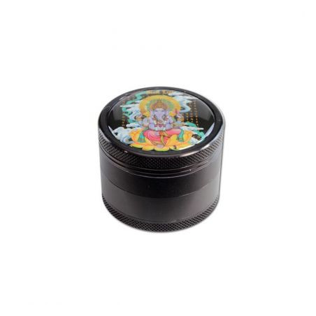 Grinder 'Black Leaf' Ganesha - 4Part Ø-50mm