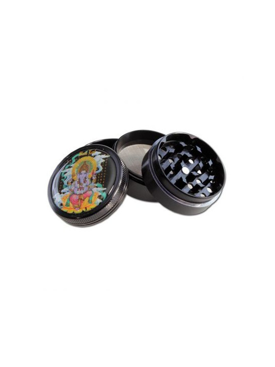 Grinder 'Black Leaf' Ganesha - 4Part Ø-50mm