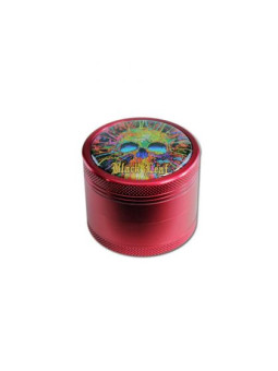 Grinder 'Black Leaf' Cyber Skull Red - 4Part Ø-50mm