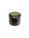 Grinder 'Black Leaf' Skull Leaf - 4Part Ø-50mm