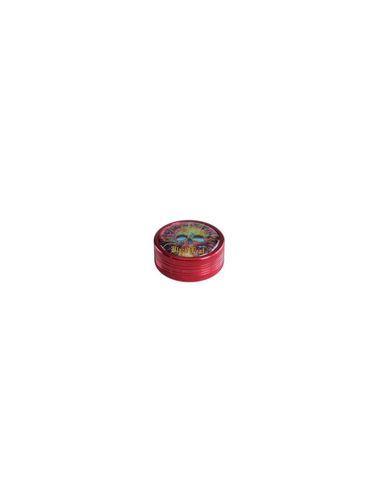 Grinder 'Black Leaf' Cyber Skull Red - 2Part Ø-50mm