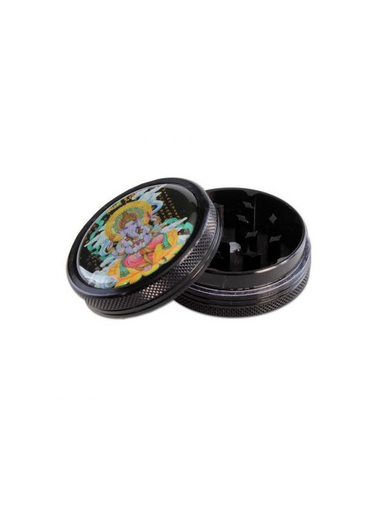 Grinder 'Black Leaf' Ganesha - 2Part Ø-50mm