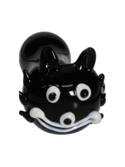Pipa 'Black Leaf' Cat Face