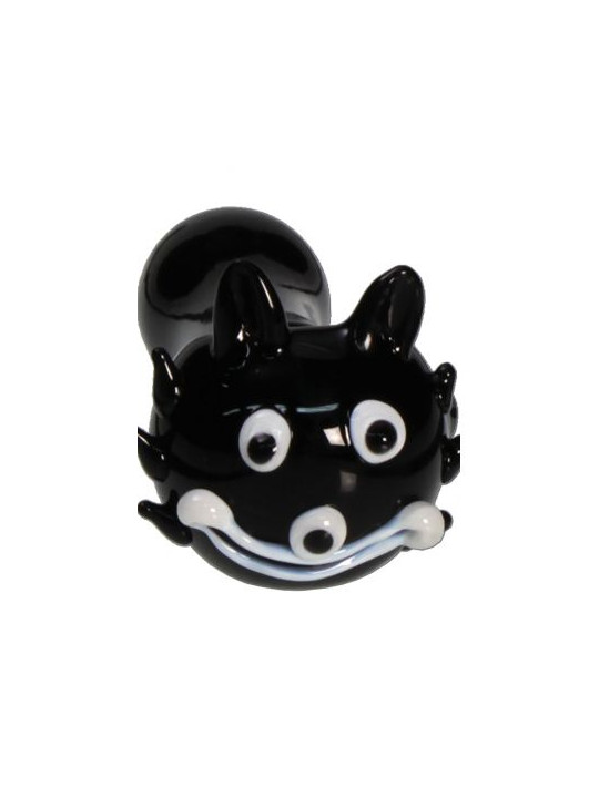 Pipa 'Black Leaf' Cat Face