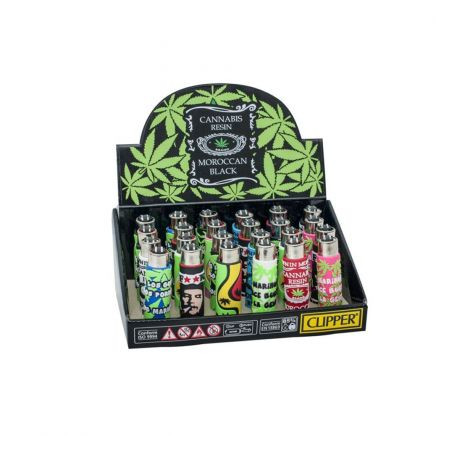 Bricheta 'Clipper' cu Cover 'Cannabis Sleeves N Ref.' - x1buc.