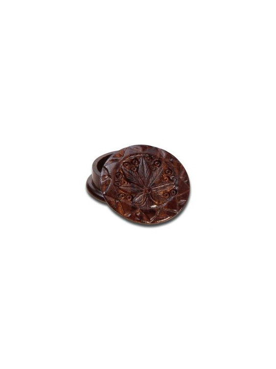Grinder 'Carved' Rosewood Leaf - 2Part Ø-35mm