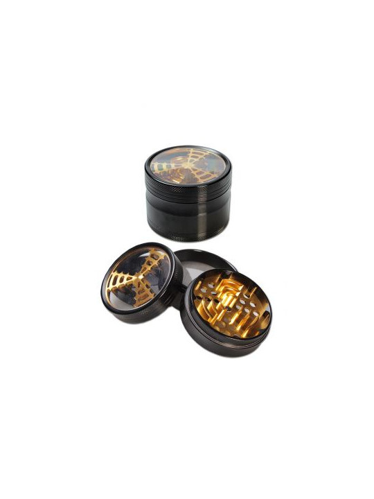 Grinder 'Mill' Din Aluminiu Cu Geam 4-Part Ø-62mm