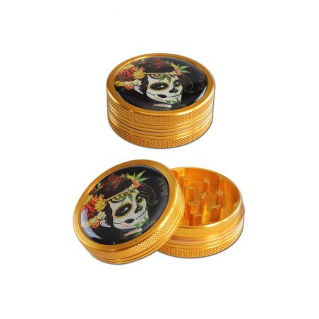 'Black Leaf' 'Mexican Skull' Grinder 2-part Ø-50mm