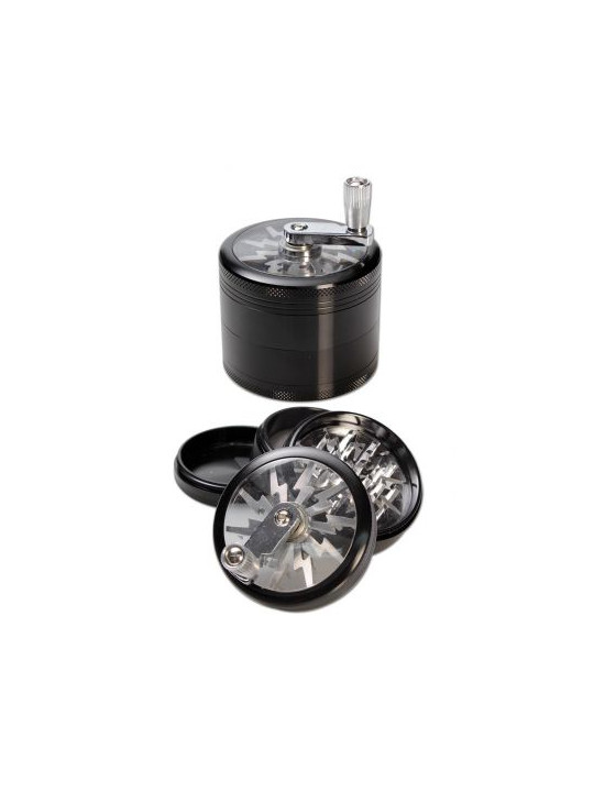 Grinder 'Blitz' Cu Geam 4-part silver Ø-63mm