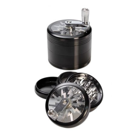 Grinder 'Blitz' Cu Geam 4-part silver Ø-63mm