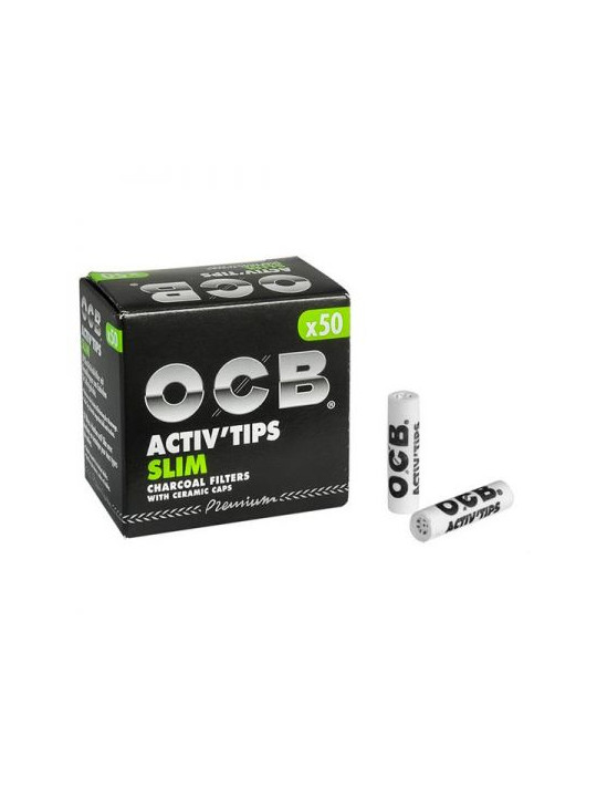 Filtre SLIM 'OCB' Carbon Activ ø7mm x50buc.