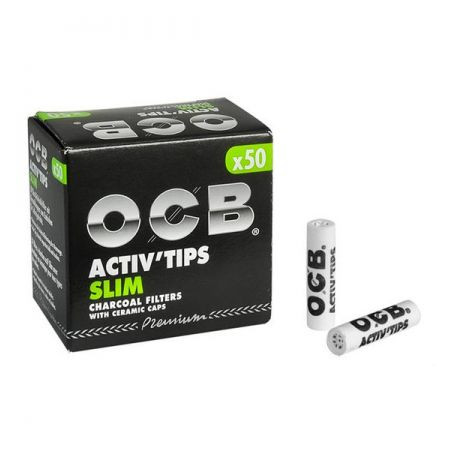 Filtre SLIM 'OCB' Carbon Activ ø7mm x50buc.