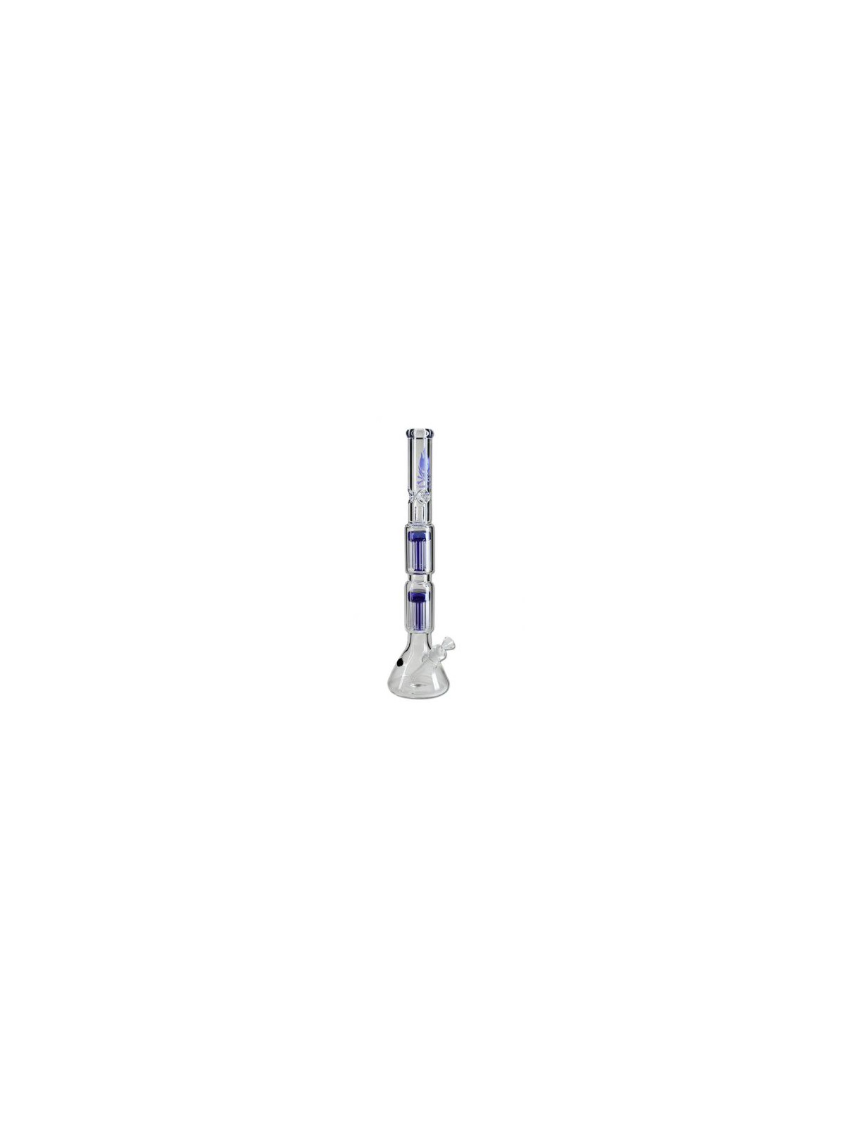 Bong 'Black Leaf' Flaming Skull H-570mm