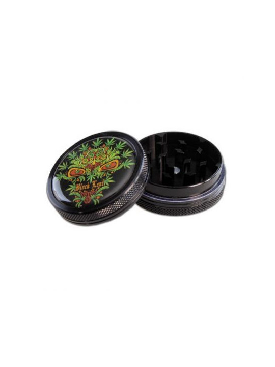 Grinder 'Black Leaf' Skull Leaf - 2Part Ø-50mm