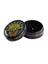 Grinder 'Black Leaf' Skull Leaf - 2Part Ø-50mm