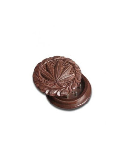 Grinder 'Rosewood' Hemp Leaf - 2Part Ø-56mm