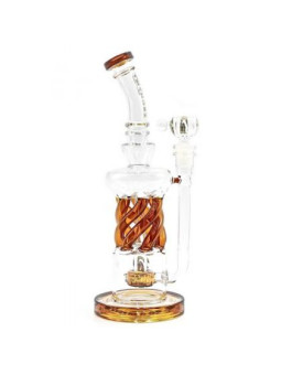 Bong 'Tsunami' Shower Head Twist Perc Recycler H-300mm