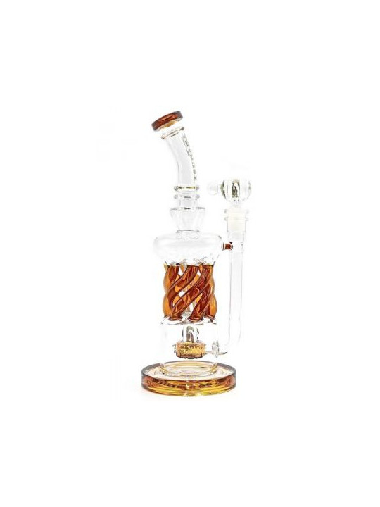 Bong 'Tsunami' Shower Head Twist Perc Recycler H-300mm