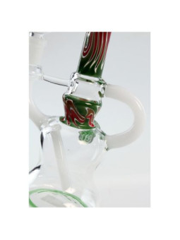 Bong Recycler Glass Green H-210mm