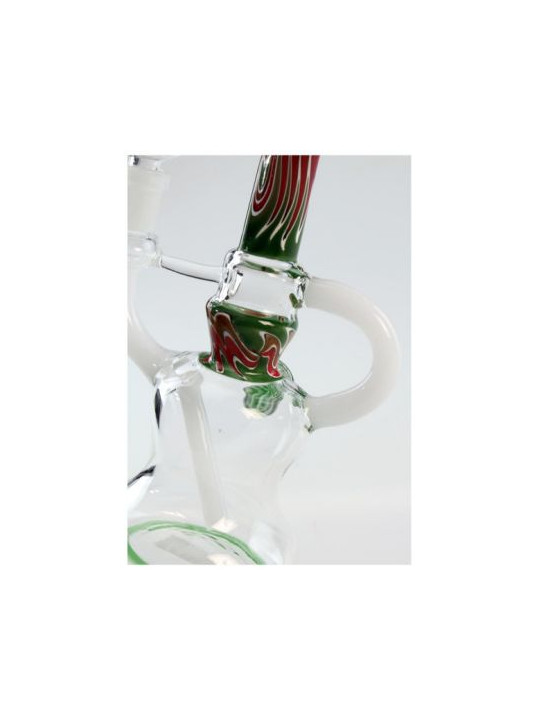 Bong Recycler Glass Green H-210mm
