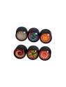 Grinder 'Black Leaf' Zinc 3 Part- Mini Ø-39mm