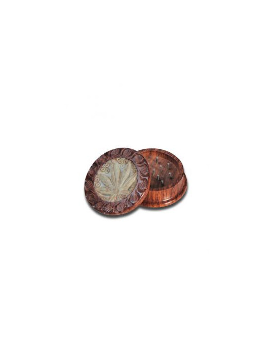 Grinder 'Rosewood' Carved w. Inlay - 2Part Ø-40mm