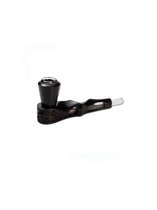 Pipa 'Wood' cu Bol de Sticla - 147mm.