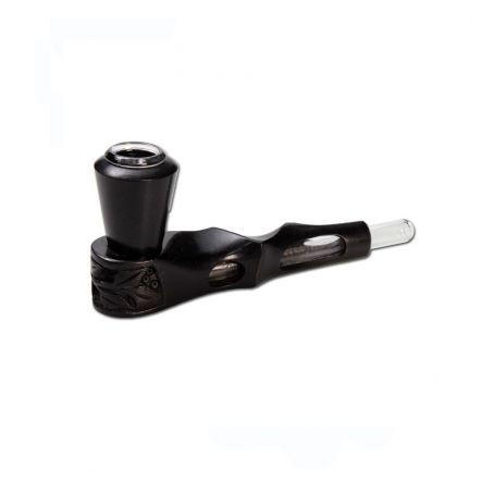 Pipa 'Wood' cu Bol de Sticla - 147mm.