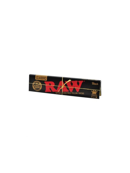 Foite 'Raw' Extra-Subtiri Black King Size Slim