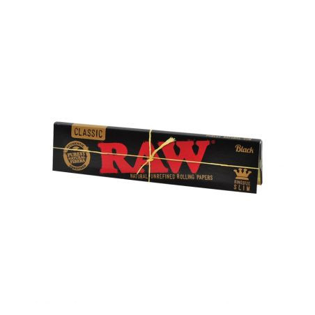Foite 'Raw' Extra-Subtiri Black King Size Slim