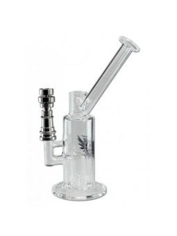 Bong 'Black Leaf' 'Bird Cage' w. Titanium Oil Nail H-220mm