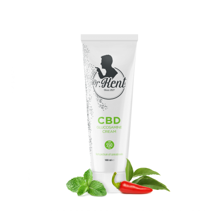 Crema 'PharmaHemp' Glucosamine 'Dr. Kent' 550mg CBD - 100ml