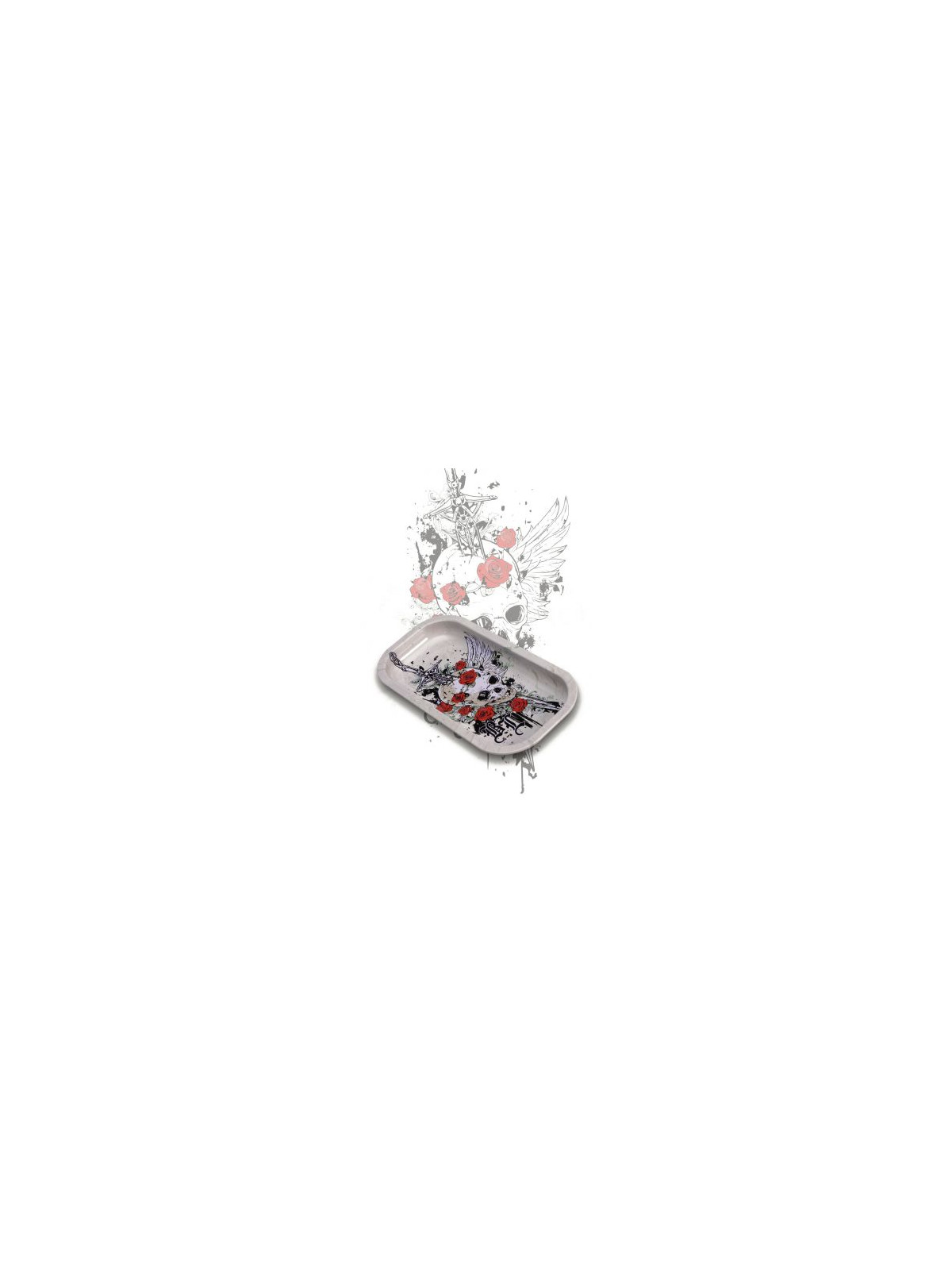 Tava de Rulat 'Black Leaf' Skull&Roses