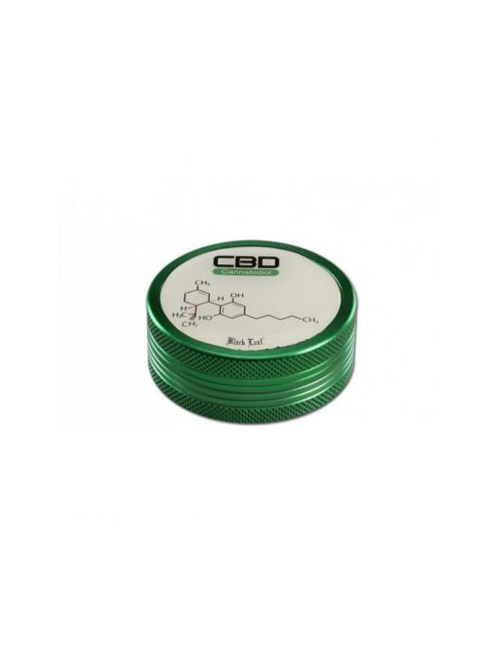 Grinder 'Black Leaf' CBD - 2Part Ø-50mm