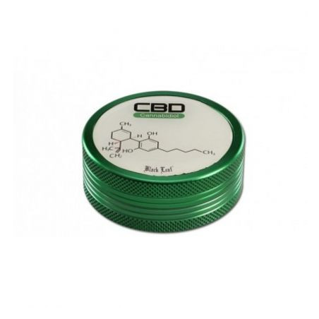 Grinder 'Black Leaf' CBD - 2Part Ø-50mm