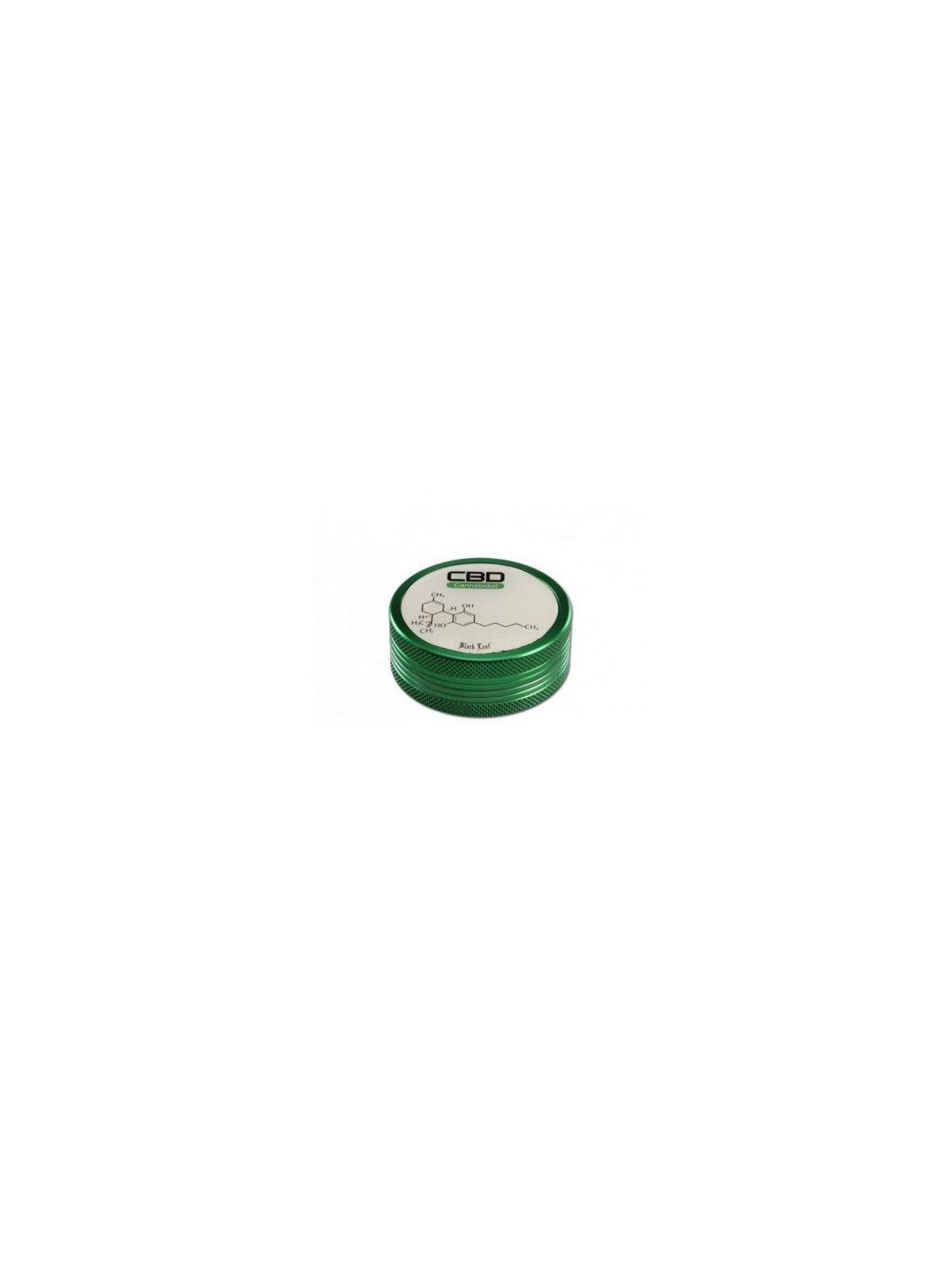 Grinder 'Black Leaf' CBD - 2Part Ø-50mm