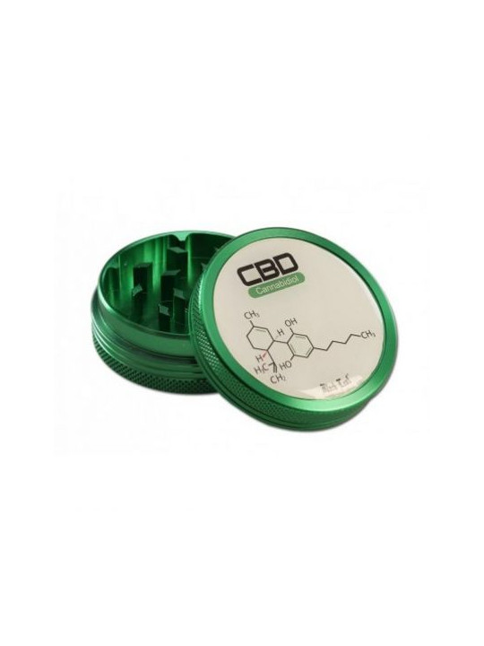 Grinder 'Black Leaf' CBD - 2Part Ø-50mm