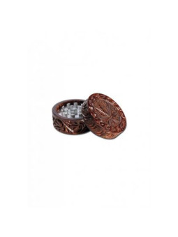 Grinder Rosewood 'Leaf' - interior metalic - 2 Part Ø-45mm