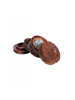 Grinder Rosewood 'Leaf' 4 - Part cu interior metalic Ø-56mm