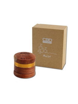 Grinder 'Black Leaf' Wood CBD - 4Part Ø-60mm