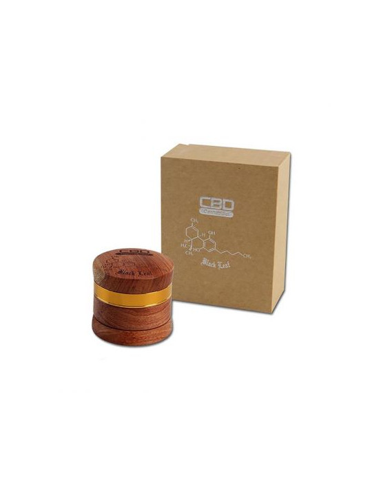 Grinder 'Black Leaf' Wood CBD - 4Part Ø-60mm