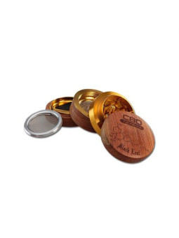 Grinder 'Black Leaf' Wood CBD - 4Part Ø-60mm