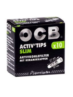 Filtre SLIM 'OCB' Carbon Activ ø7mm x10buc