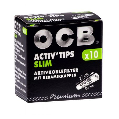 Filtre SLIM 'OCB' Carbon Activ ø7mm x10buc