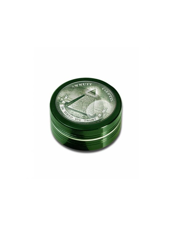 Grinder 'Black Leaf' In Weed We Trust - 2Part Ø-50mm