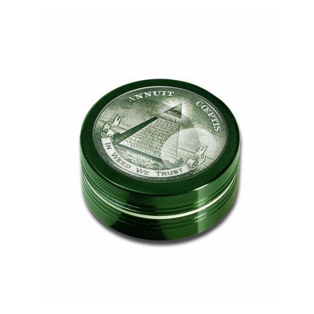 Grinder 'Black Leaf' In Weed We Trust - 2Part Ø-50mm